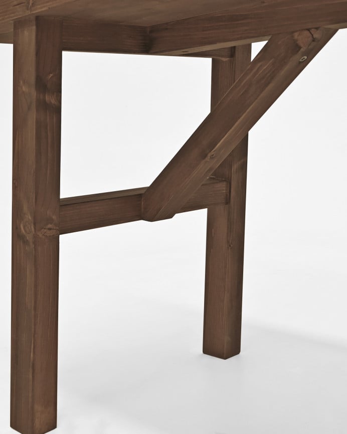 Deco Wood Banco De Madera Maciza En Tono Nogal De 115cm