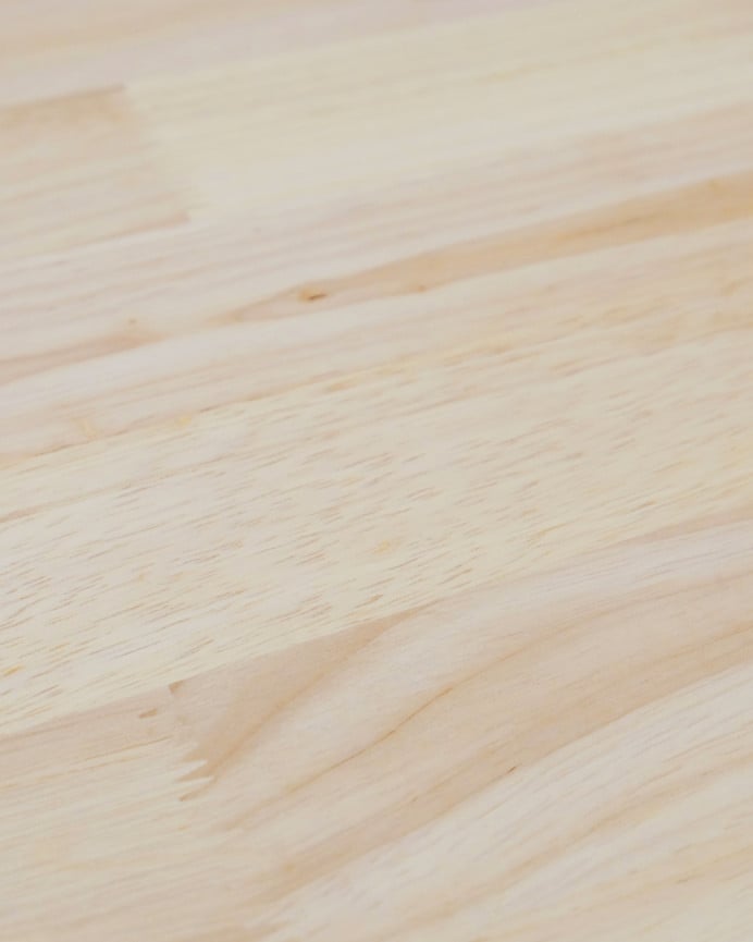 Deco Wood Banco De Madera Maciza Tono Natural Con Patas De Hierro Negras De 47x120cm