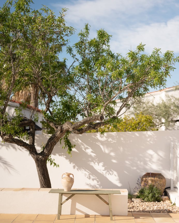 Deco Wood Banqueta De Madera Maciza En Tono Verde De 120x45cm