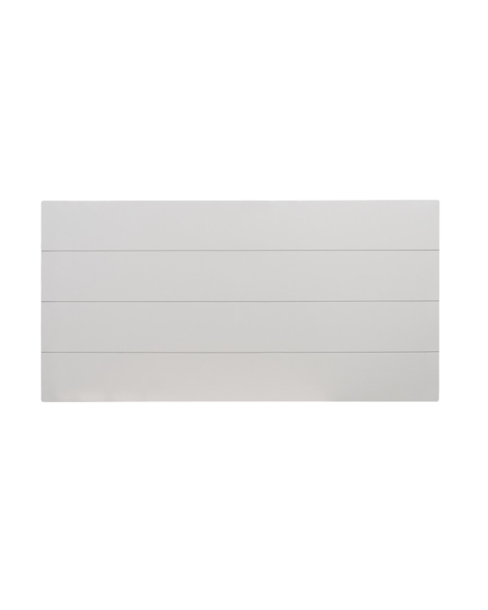 Deco wood Cabecero de madera DM estampado en tono gris claro de 90x80cm