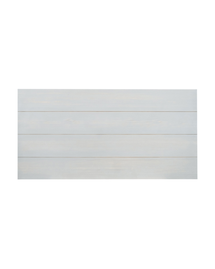 Deco wood Cabecero de madera maciza color azul decapado de 90x80cm