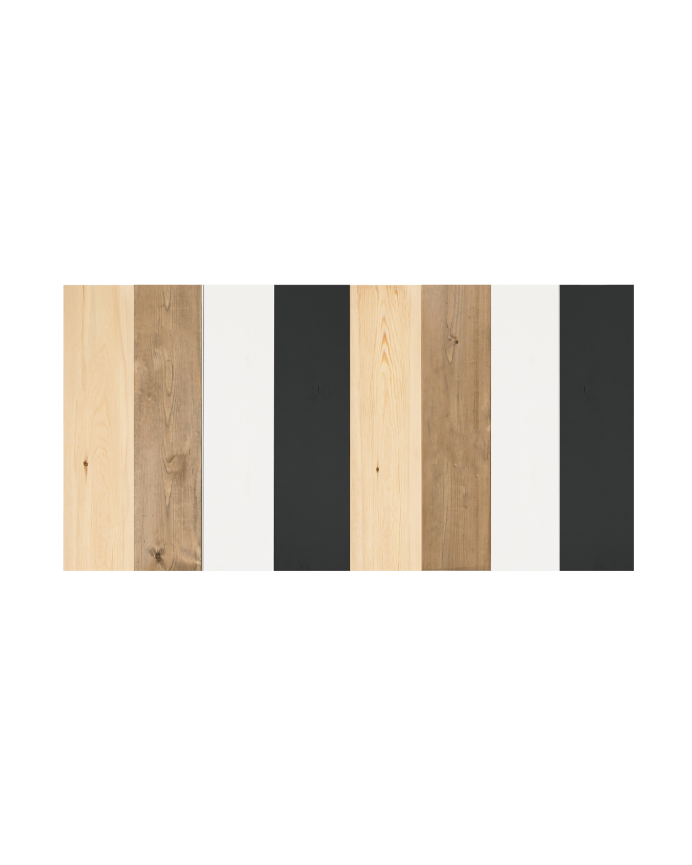 Deco Wood Cabecero De Madera Maciza Combinado Pizarra De 80x60cm