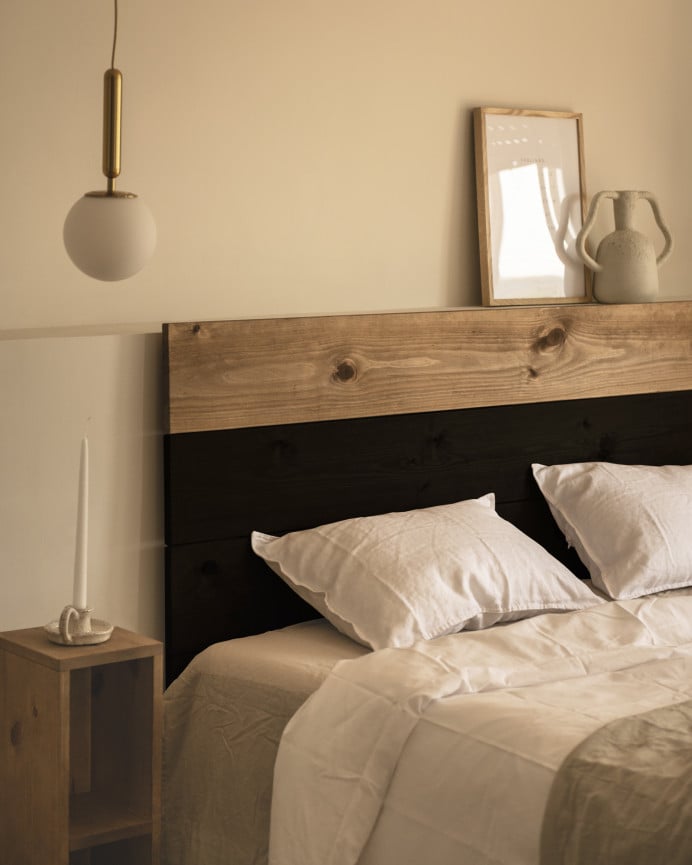 Deco Wood Cabecero De Madera Maciza Decapado De 80x60cm