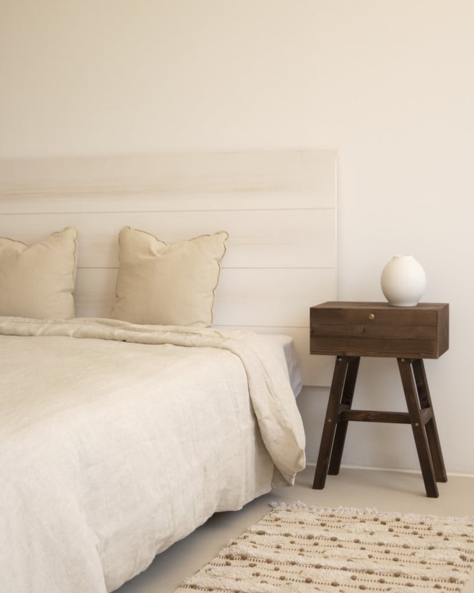 Deco Wood Cabecero De Madera Maciza Decapado De 90x80cm