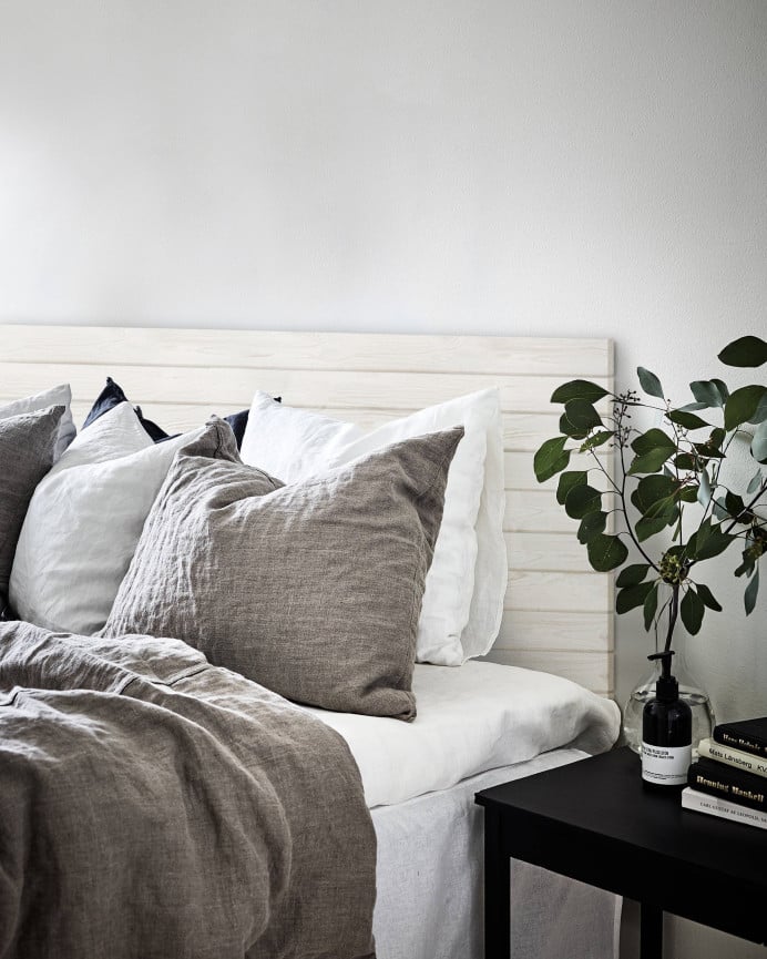 Deco Wood Cabecero De Madera Maciza En Tono Blanco De 100x60cm