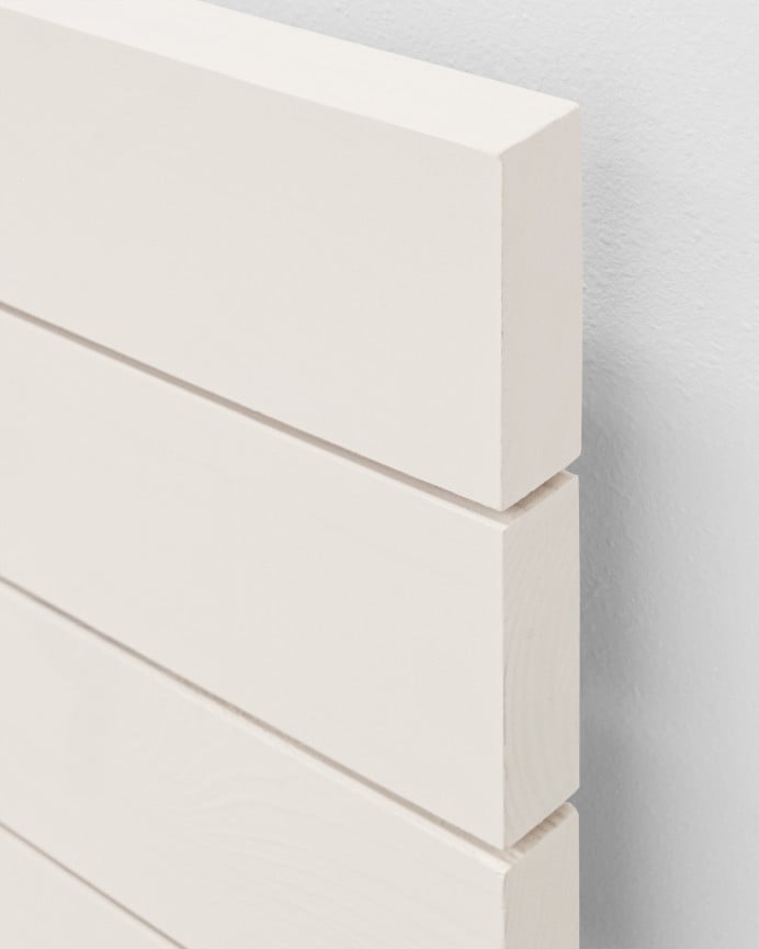 Deco Wood Cabecero De Madera Maciza En Tono Blanco De 100x60cm