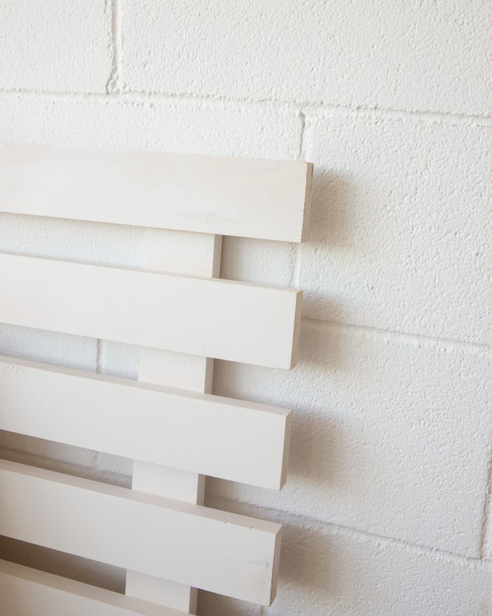 Deco Wood Cabecero De Madera Maciza En Tono Blanco De 100x73cm