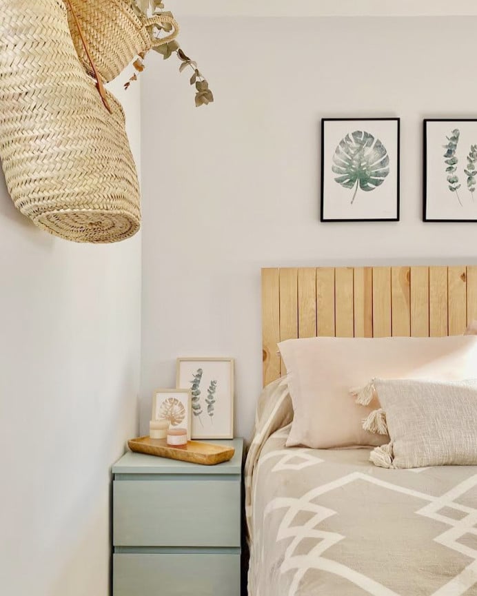 Deco Wood Cabecero De Madera Maciza En Tono Natural De 100x60cm