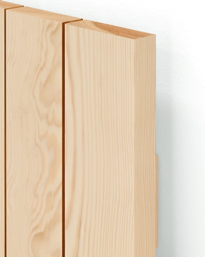 Deco Wood Cabecero De Madera Maciza En Tono Natural De 100x60cm