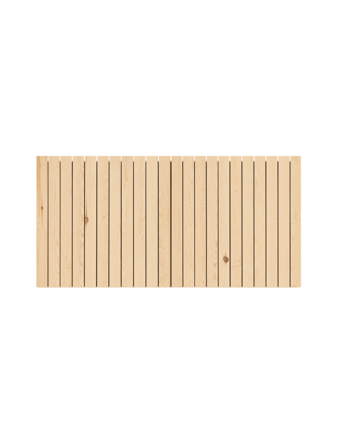 Deco Wood Cabecero De Madera Maciza En Tono Natural De 100x60cm