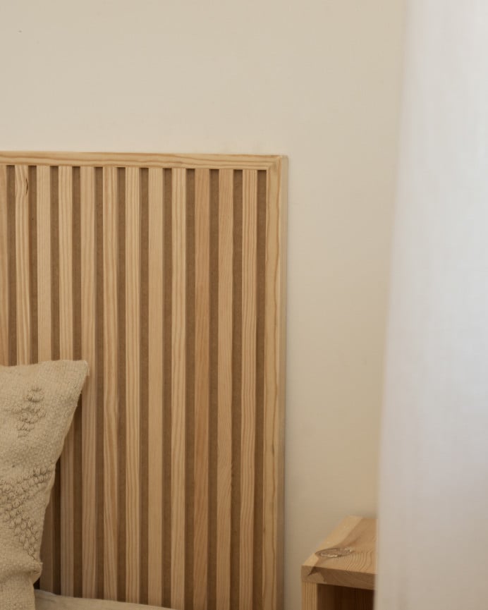 Deco Wood Cabecero De Madera Maciza En Tono Natural De 160cm