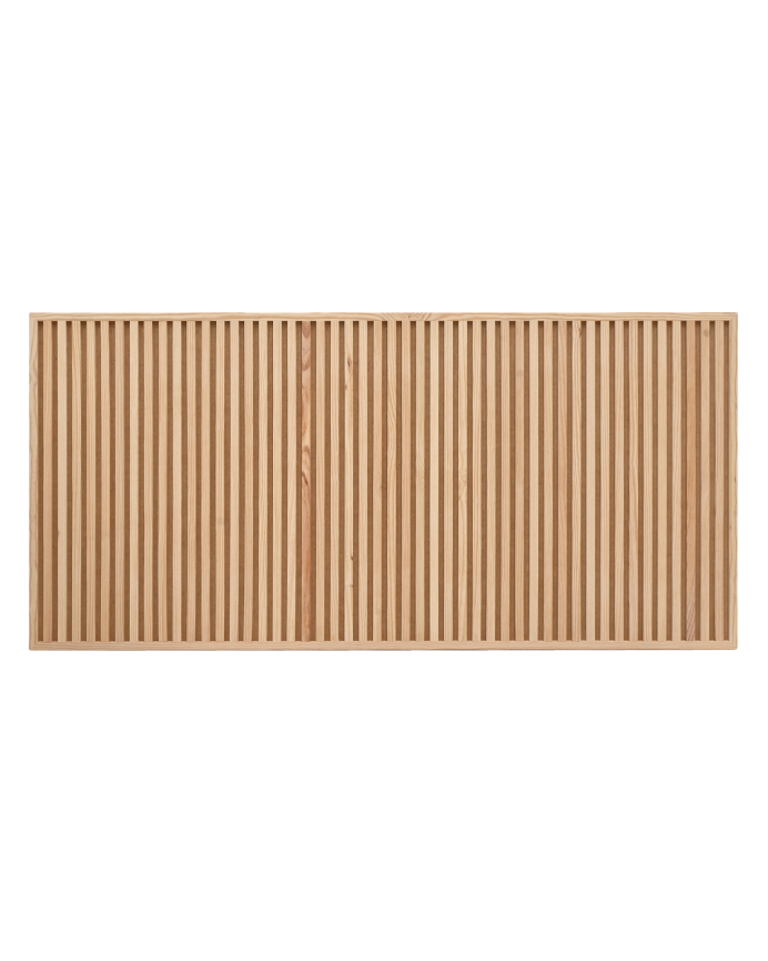 Deco wood Cabecero de madera maciza en tono natural de 160cm