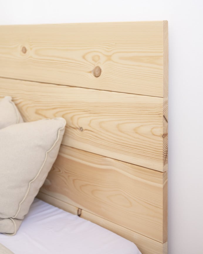 Deco Wood Cabecero De Madera Maciza En Tono Natural De 80x60cm