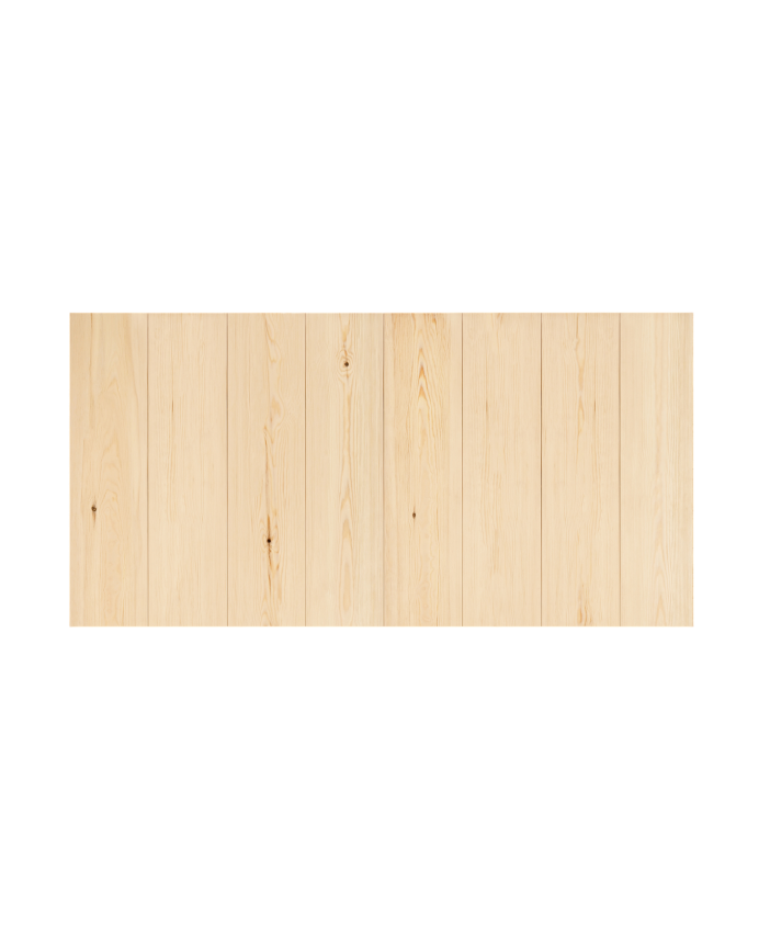 Deco wood Cabecero de madera maciza en tono natural de 80x60cm