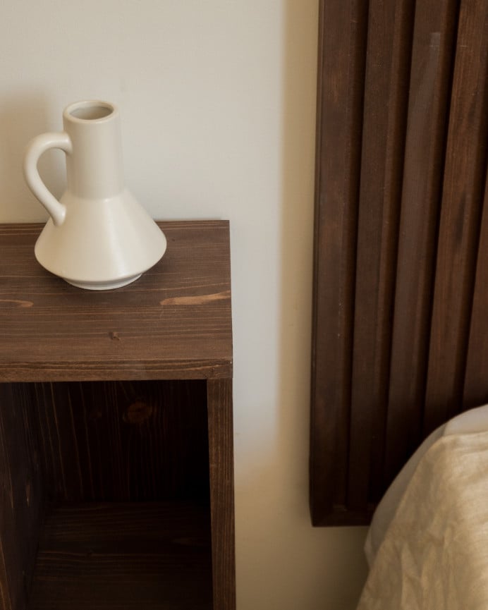 Deco Wood Cabecero De Madera Maciza En Tono Nogal De 160cm