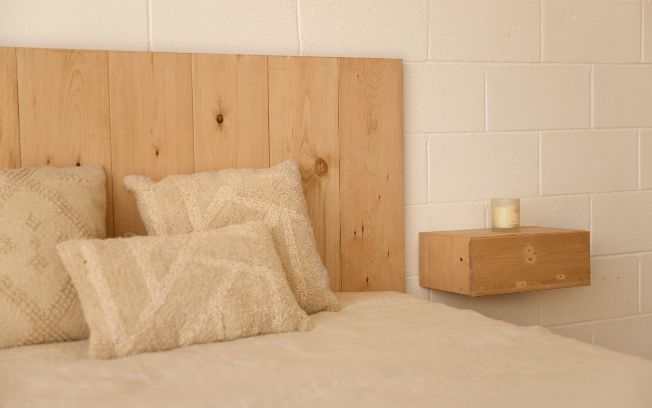 Deco Wood Cabecero De Madera Maciza En Tono Roble Medio De 80x60cm