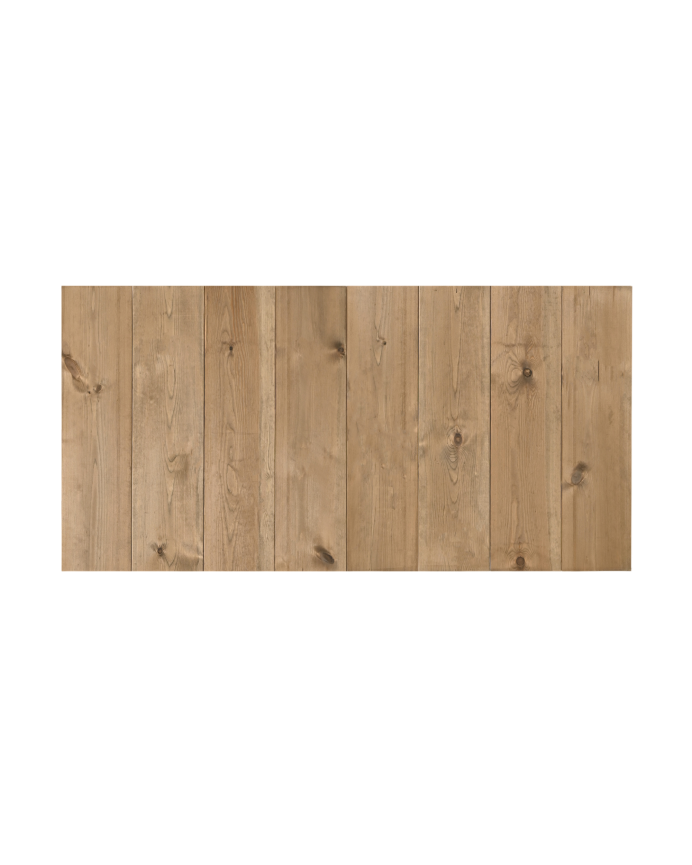 Deco wood Cabecero de madera maciza en tono roble oscuro de 80x60cm