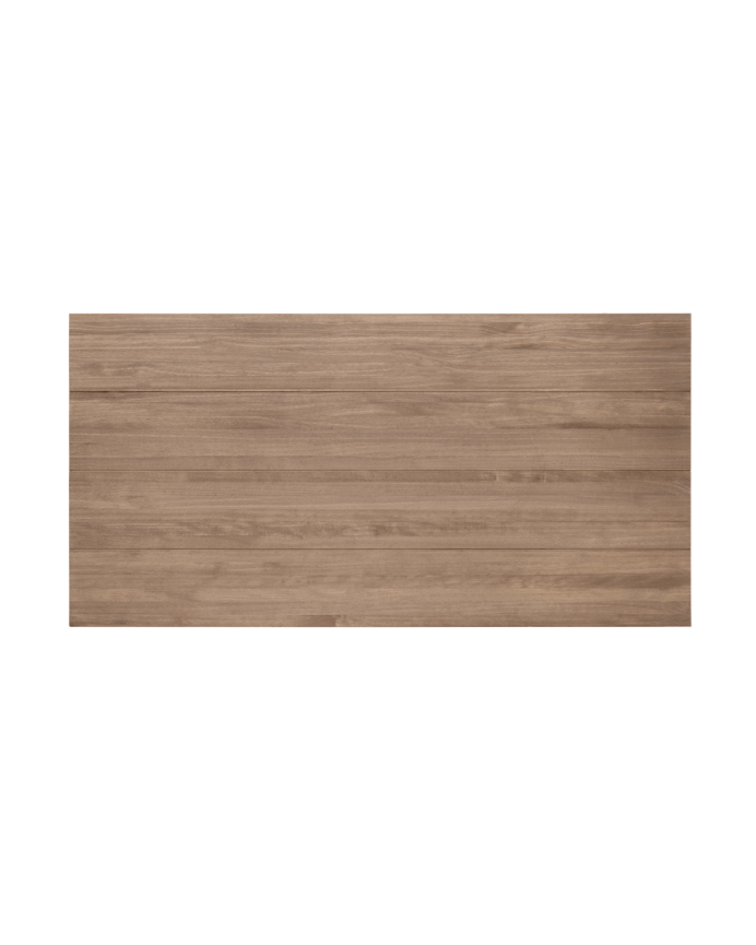 Deco wood Cabecero de madera maciza en tono roble oscuro de 90x80cm