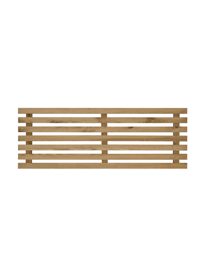 Deco wood Cabecero de madera maciza en tono roble oscuro de 100x73cm