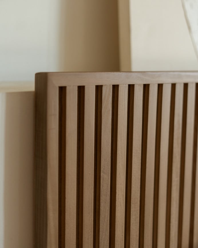 Deco Wood Cabecero De Madera Maciza En Tono Roble Oscuro De 160cm