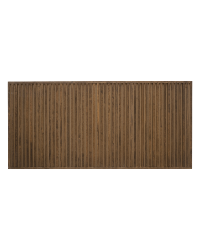 Deco wood Cabecero de madera maciza en tono roble oscuro de 160cm