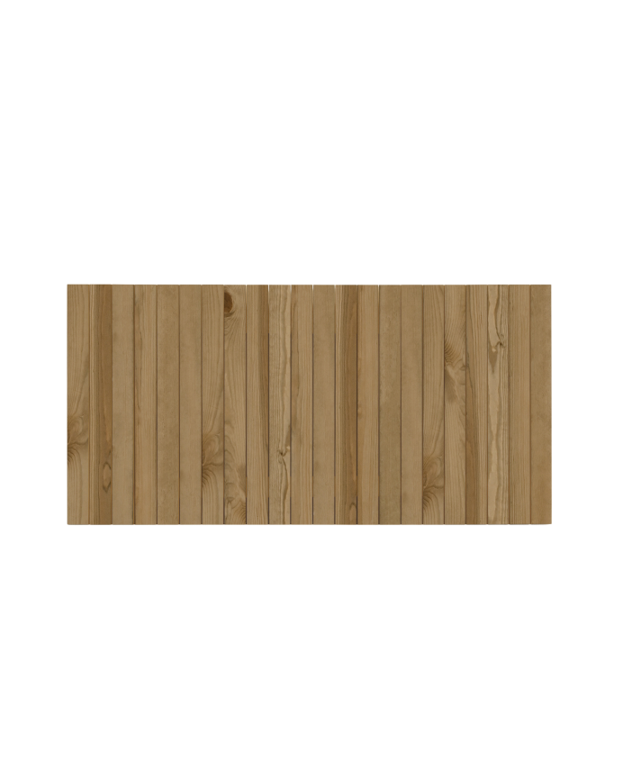 Deco wood Cabecero de madera maciza en tono roble oscuro de 100x60cm