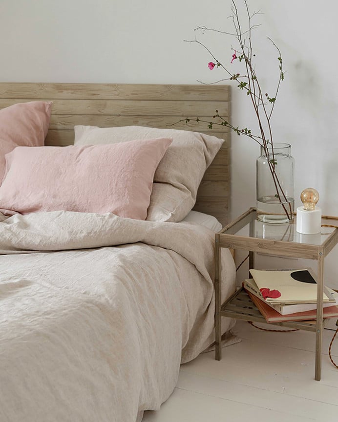 Deco Wood Cabecero De Madera Maciza En Tono Roble Oscuro De 100x60cm