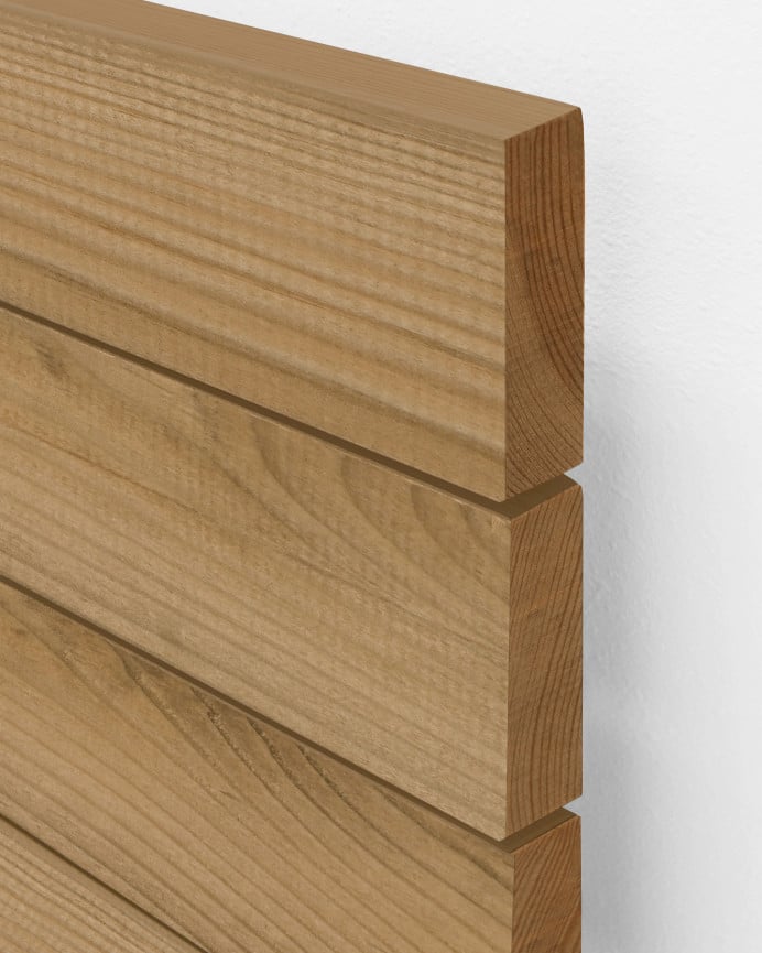 Deco Wood Cabecero De Madera Maciza En Tono Roble Oscuro De 100x60cm