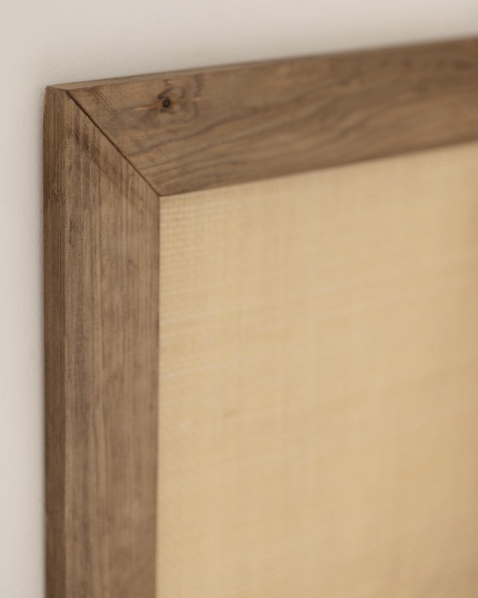 Deco Wood Cabecero De Madera Maciza En Tono Roble Oscuro De 100x60cm