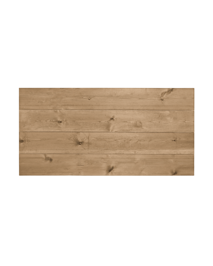 Deco wood Cabecero de madera maciza en tono roble oscuro de 80x60cm