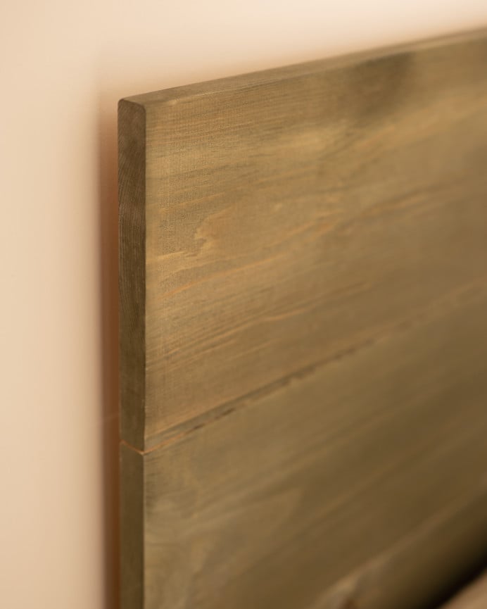 Deco Wood Cabecero De Madera Maciza En Tono Verde De 80x60cm