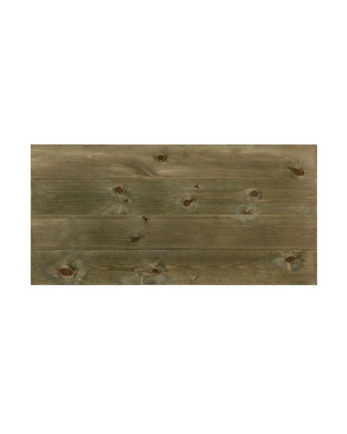 Deco wood Cabecero de madera maciza en tono verde de 80x60cm