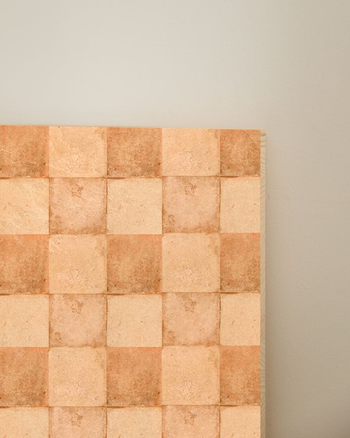 Deco Wood Cabecero De Madera Maciza Estampado De 150x80cm