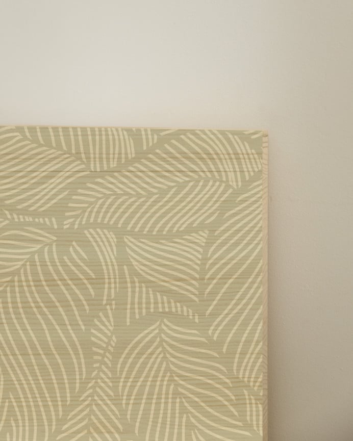 Deco Wood Cabecero De Madera Maciza Estampado De 90x80cm