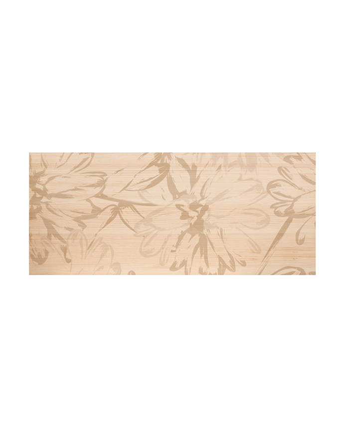 Deco Wood Cabecero De Madera Maciza Estampado De 90x80cm