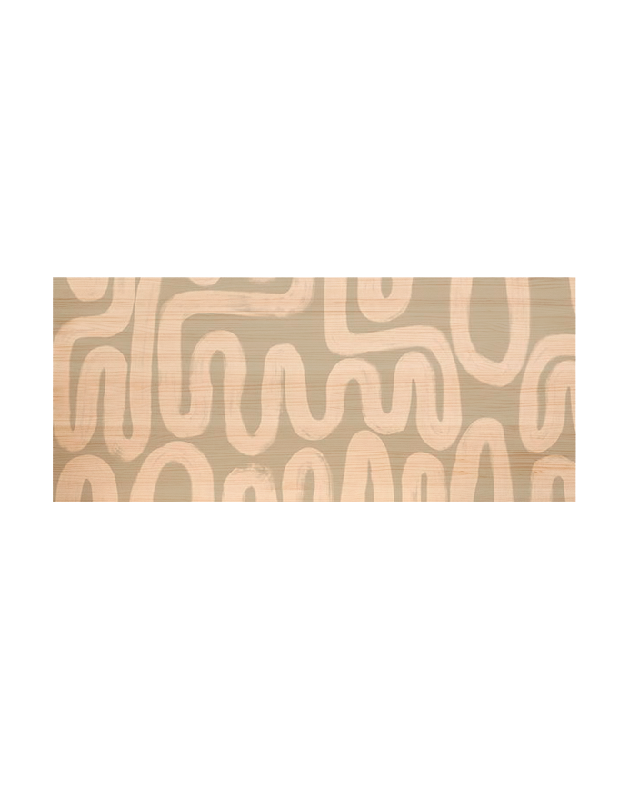 Deco Wood Cabecero De Madera Maciza Estampado De 90x80cm