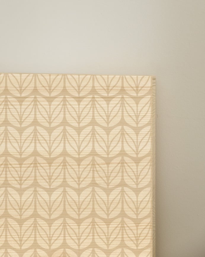 Deco Wood Cabecero De Madera Maciza Estampado De 90x80cm