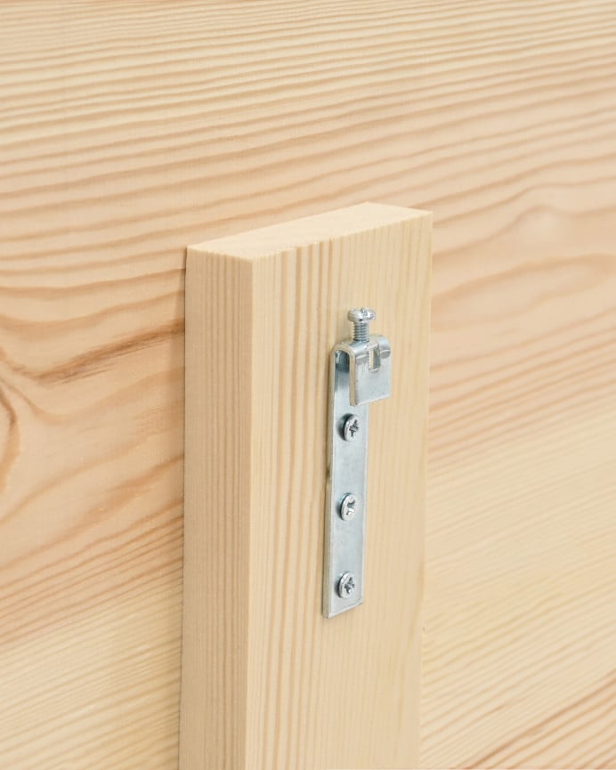 Deco Wood Cabecero De Madera Maciza Estampado Motivo Círculos Abstractos Multicolor Decapado De 90x80cm