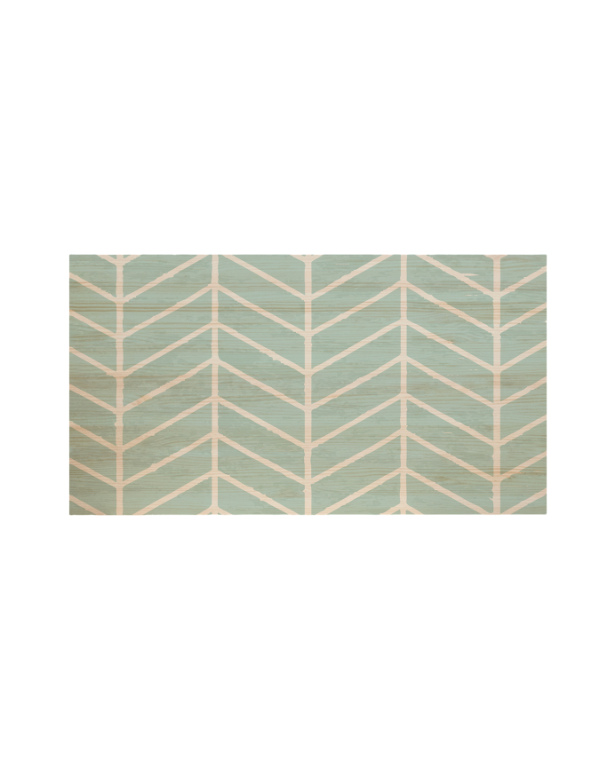 Deco Wood Cabecero De Madera Maciza Estampado Motivo Espiga Ll En Tono Natural De 90x80cm