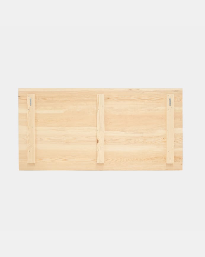 Deco Wood Cabecero De Madera Maciza Estampado Motivo Hidráulico Decapado De 90x80cm