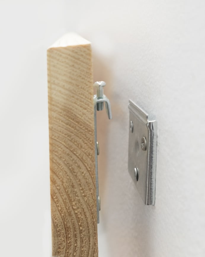 Deco Wood Cabecero De Madera Maciza Estampado Motivo Hojas Hexagonales II En Tono Natural De 90x80cm