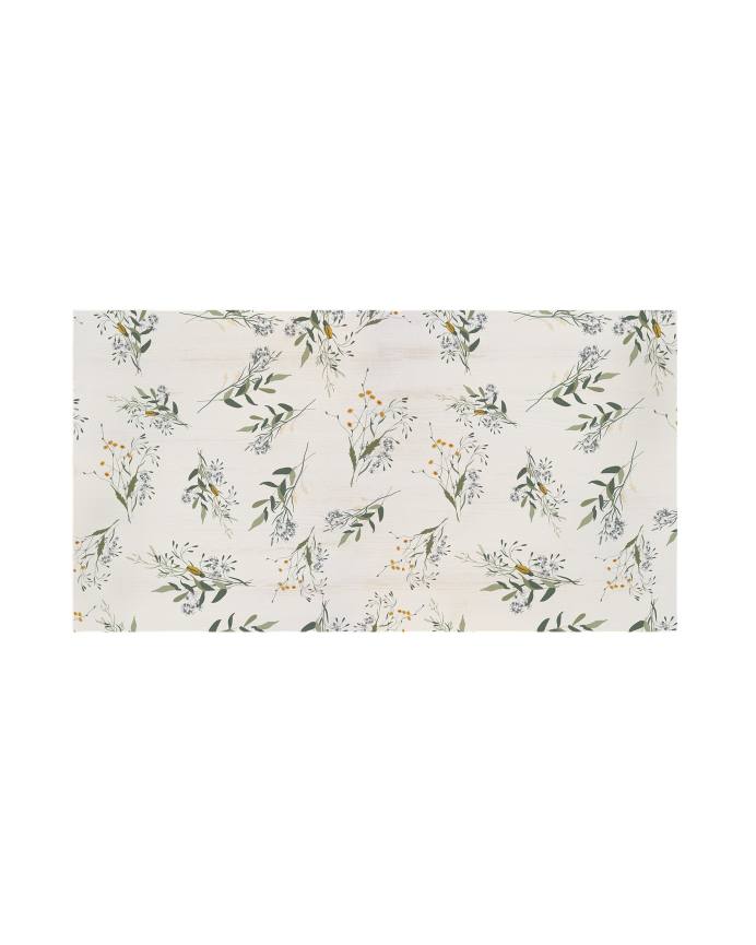 Deco wood Cabecero de madera maciza estampado motivo Lavanda decapado de 90x80cm