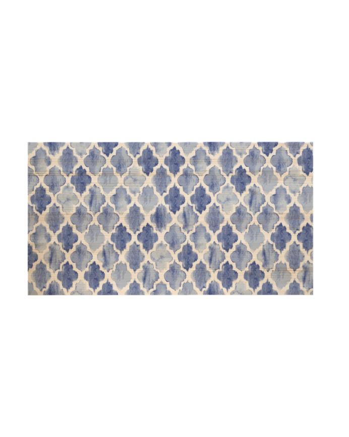 Deco wood Cabecero de madera maciza estampado motivo Print acuarela decapado de 90x80cm