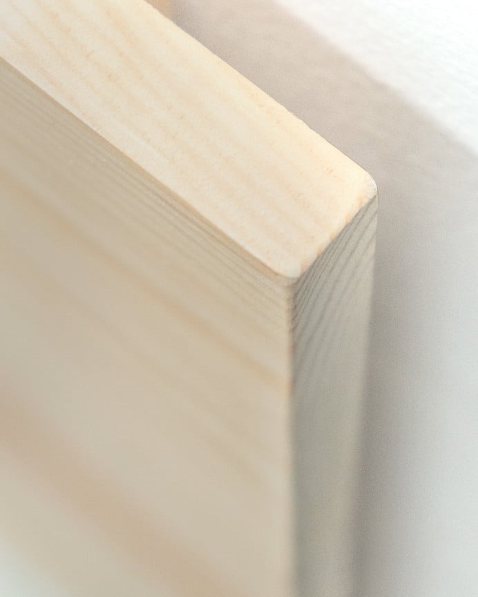 Deco Wood Cabecero De Madera Maciza Estampado Motivo Ramas Decapado De 90x80cm