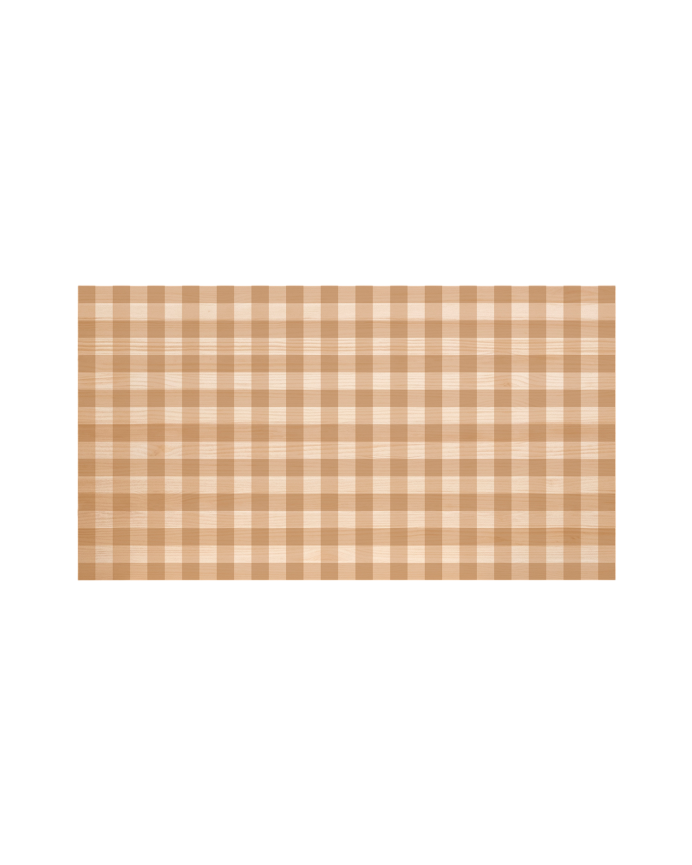 Deco wood Cabecero natural 'Cuadros vichy II' 90x80cm