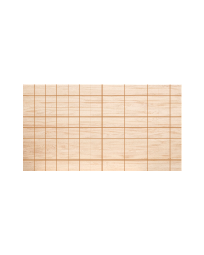 Deco wood Cabecero natural 'Cuadros vichy IV' 90x80cm
