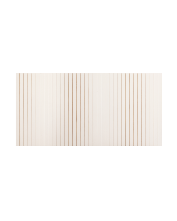 Deco wood Cabecero ranurado de madera maciza tono blanco de 80x60cm
