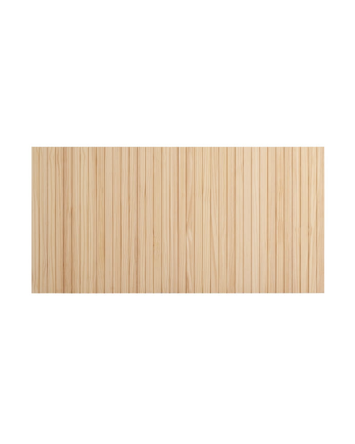 Deco wood Cabecero ranurado de madera maciza tono natural de 80x60cm