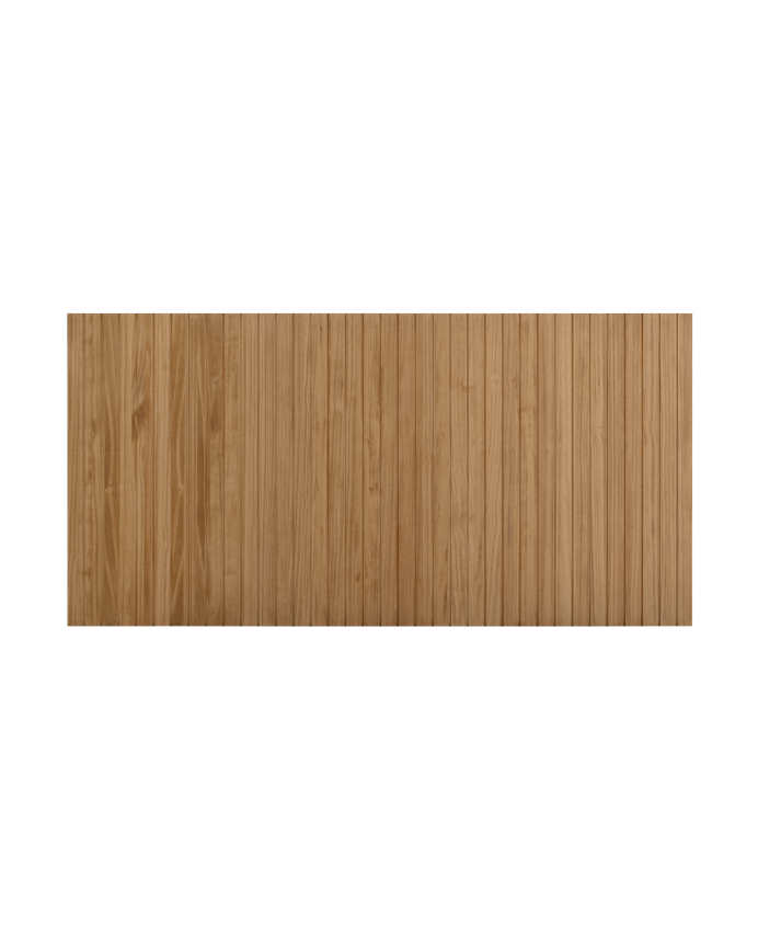 Deco wood Cabecero ranurado de madera maciza tono roble medio de 80x60cm