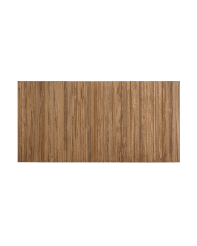 Deco wood Cabecero ranurado de madera maciza tono roble oscuro de 80x60cm